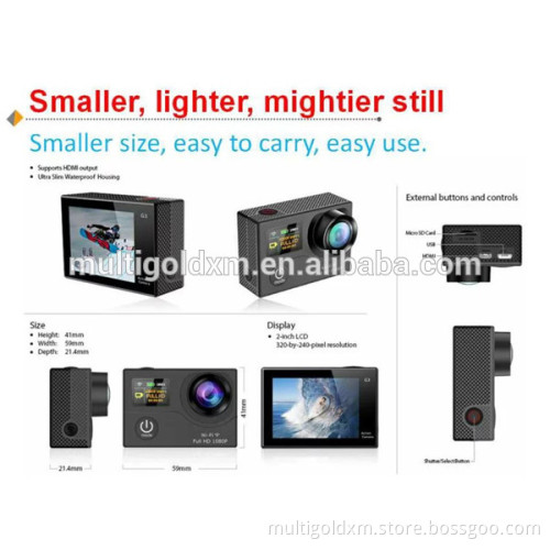 New 2016 Most Popular Products Dual Screen 2" Hd 1080p Sport WIFI Action Camera